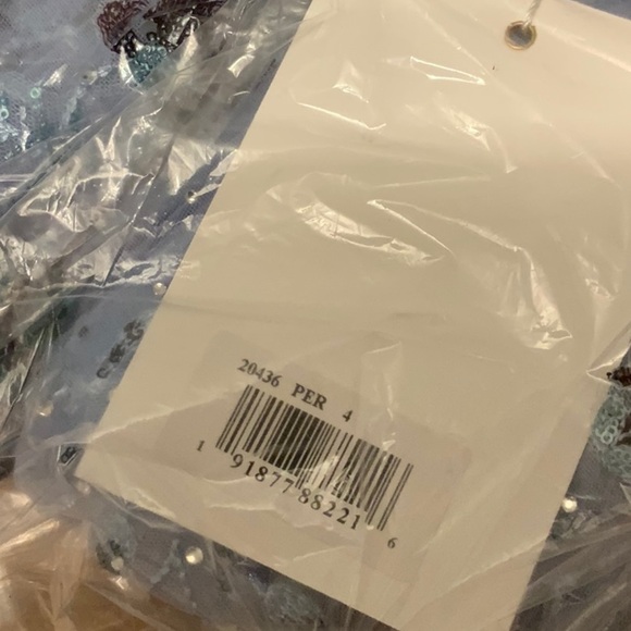 Mac Duggal 20436 NWT Embellished Multi Color Flutter Sleeve A-Line Dress - Picture 7 of 12